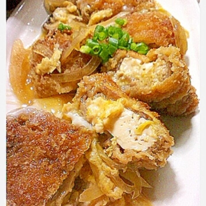 超節約!豆腐入りなのに本物みたい?豚カツ卵とじ